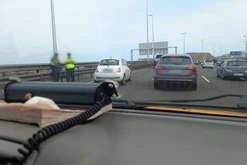 Accidente de tráfico en la GC-1 a la altura de Jinámar/TA.